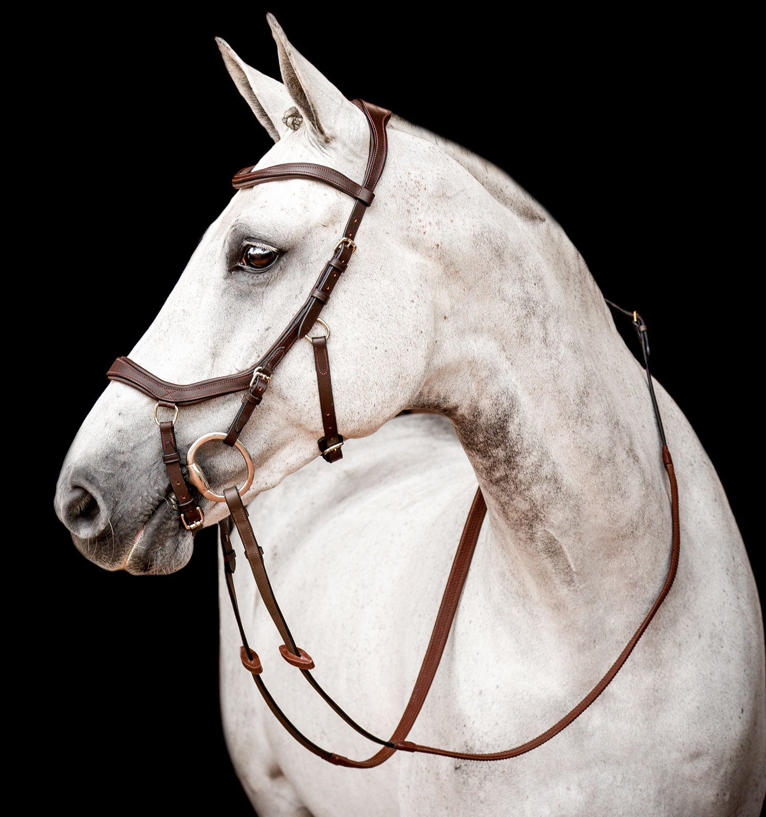 Horseware Ireland Micklem 2 Competition Bridle With Reins #colour_dark-havana