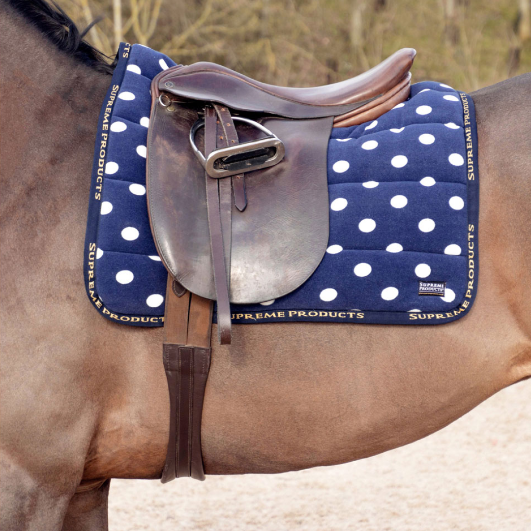 Supreme Products Dotty Fleece Saddle Pad  #colour_noble-navy