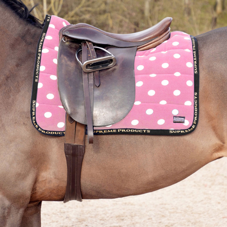 Supreme Products Dotty Fleece Saddle Pad  #colour_pretty-pink