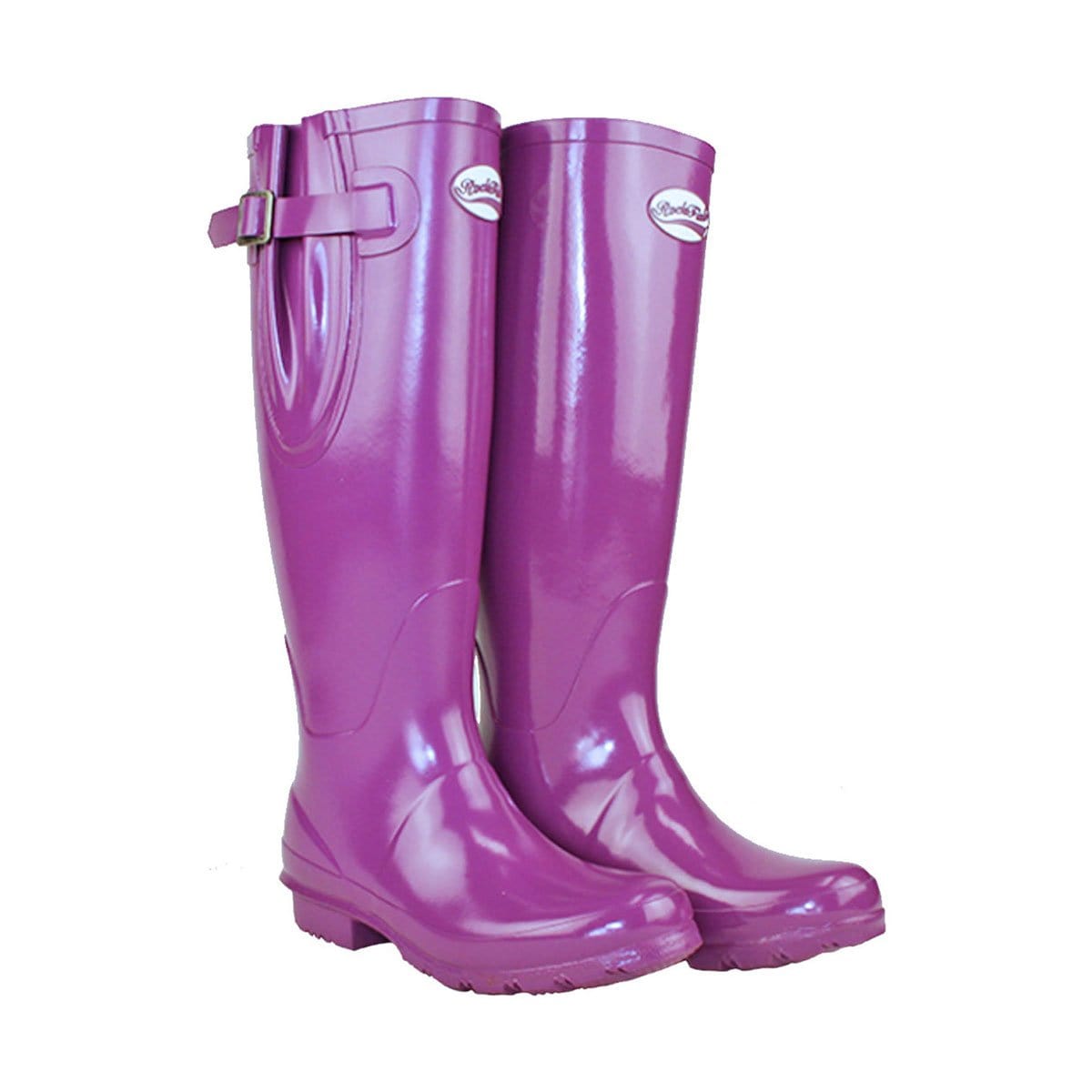 Rockfish Bottes hautes réglables brillantes pour femme