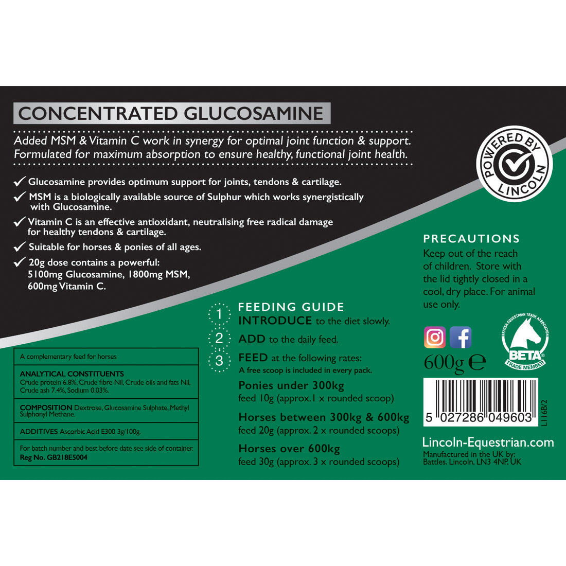 Lincoln Glucosamin Premier-Konzentrat
