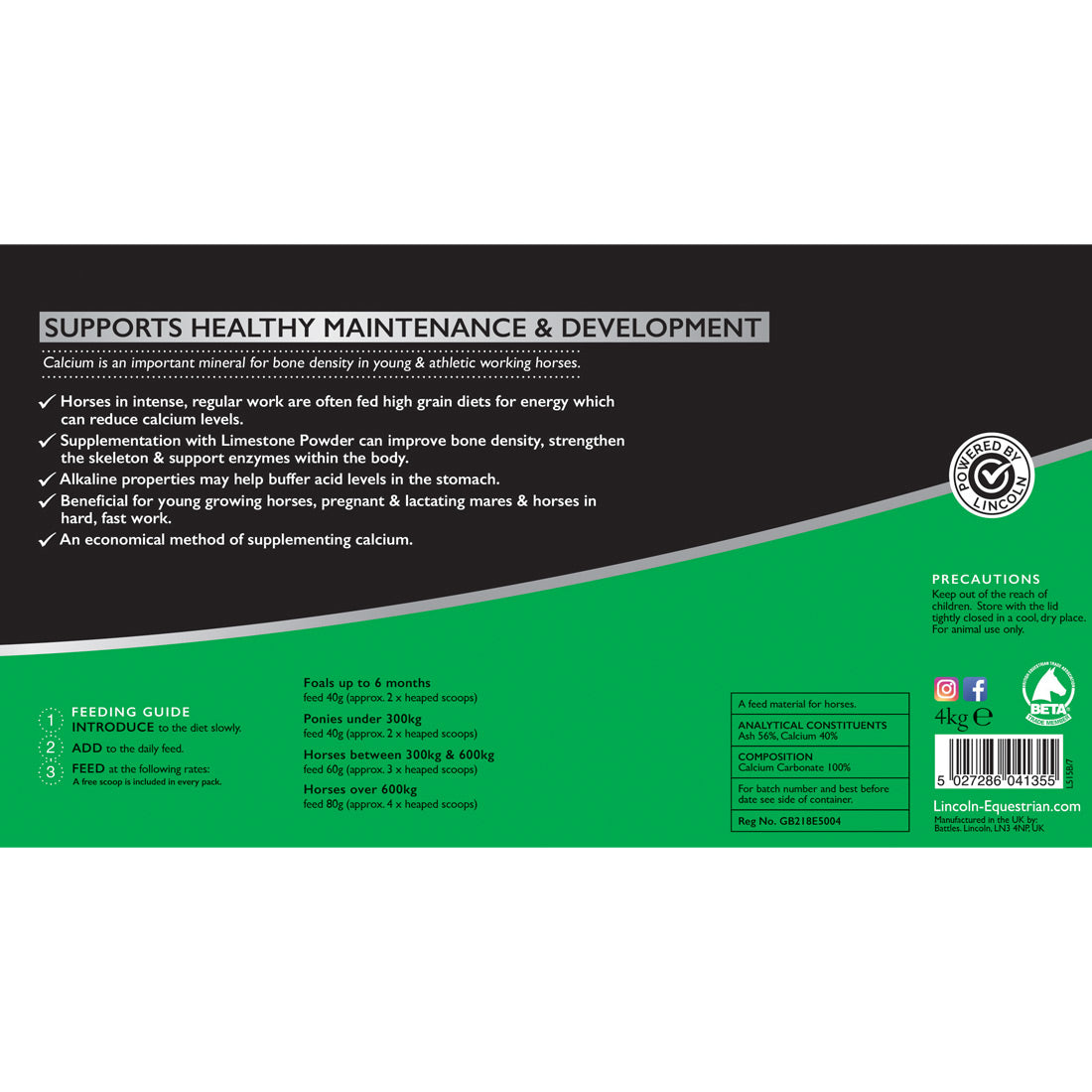 Lincoln-Kalksteinpulver