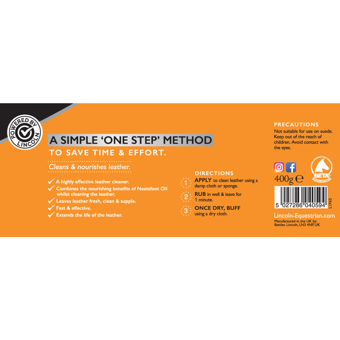 Savon gel Lincoln Neatsfoot