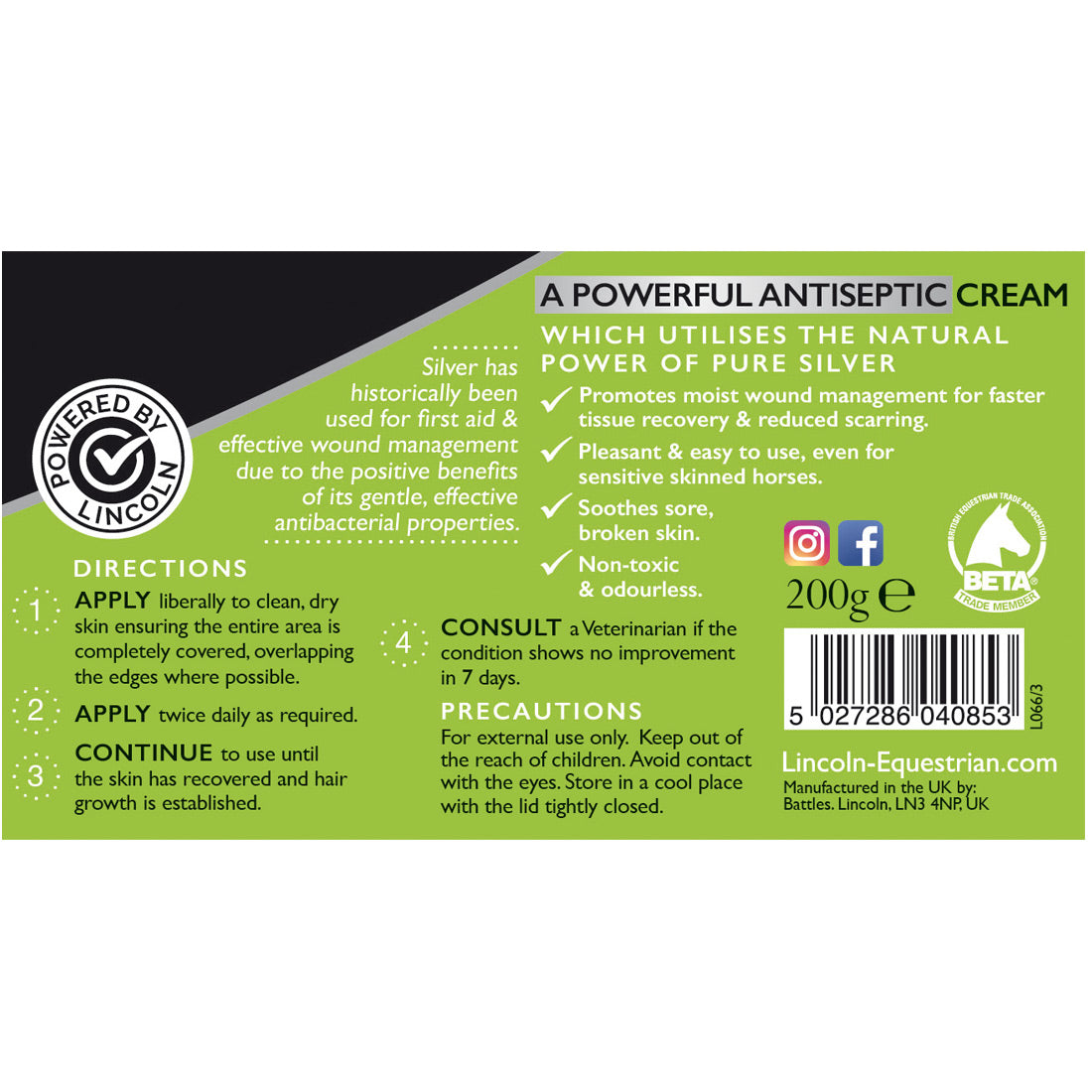 Lincoln Silver Wound Cream