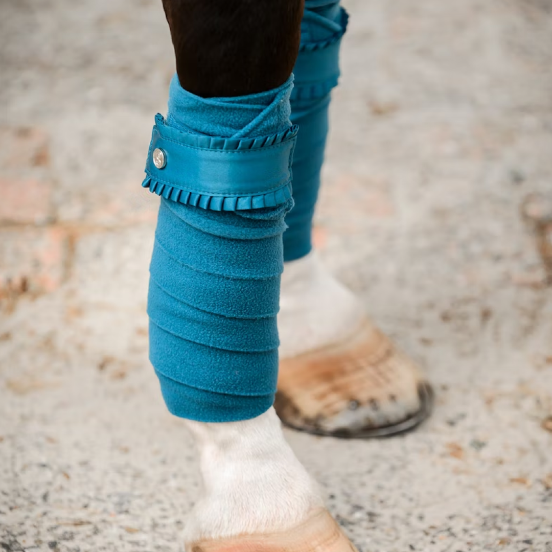 PS of Sweden Petrol Blue Ruffle Polo Bandages #colour_petrol-blue