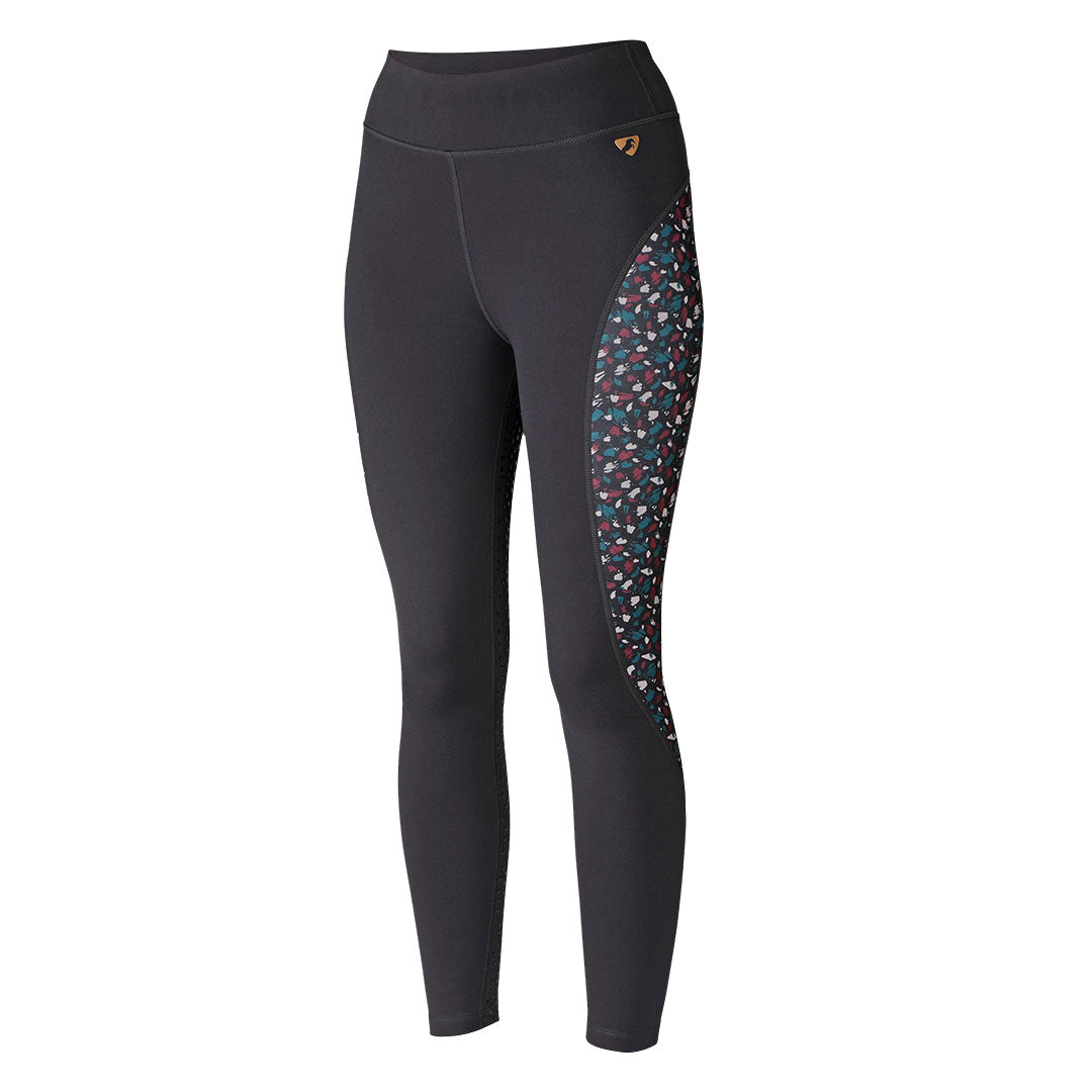 Shires Aubrion Coombe Full Grip Girls Riding Tights #colour_brush-stroke