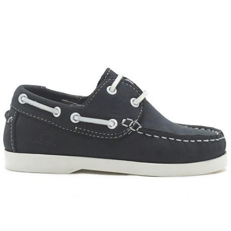 Chatham Henry Kids Nubuck Boat Shoes#colour_navy