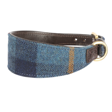 Shires Digby & Fox Tweed Greyhound Collar #colour_navy