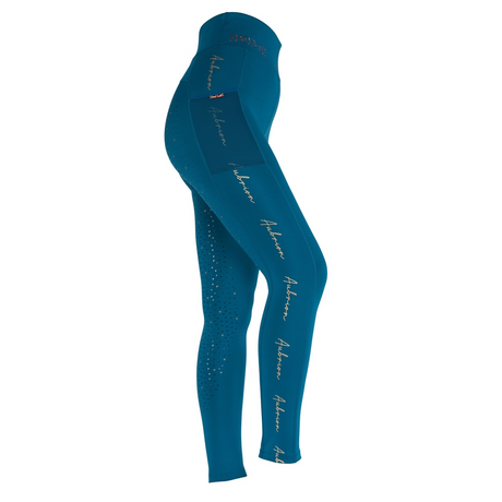 Shires Aubrion Team Riding Tights #colour_teal