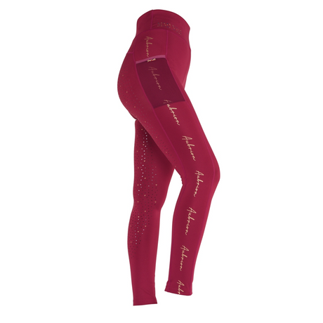 Shires Aubrion Team Riding Tights #colour_mulberry