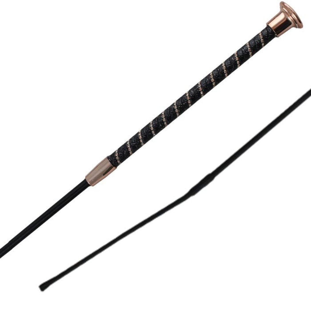 Woof Wear Twisted Dressage Whip #colour_rose-gold