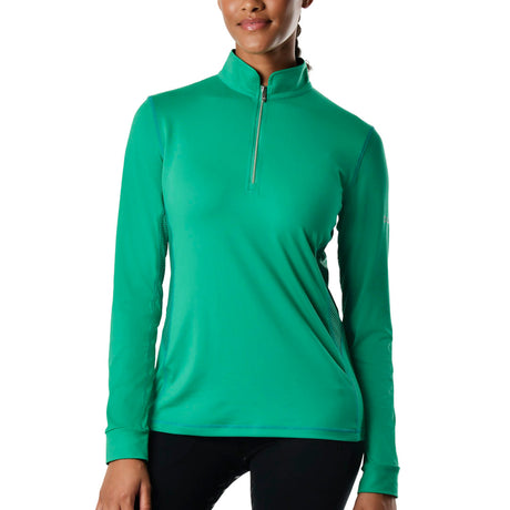 Dublin Kylee Long Sleeve Ladies Technical Shirt #colour_emerald