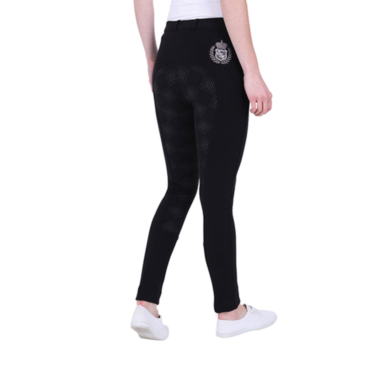 GS Equestrian Carol Jodhpurs à fond intégral en silicone bicolore pour enfants