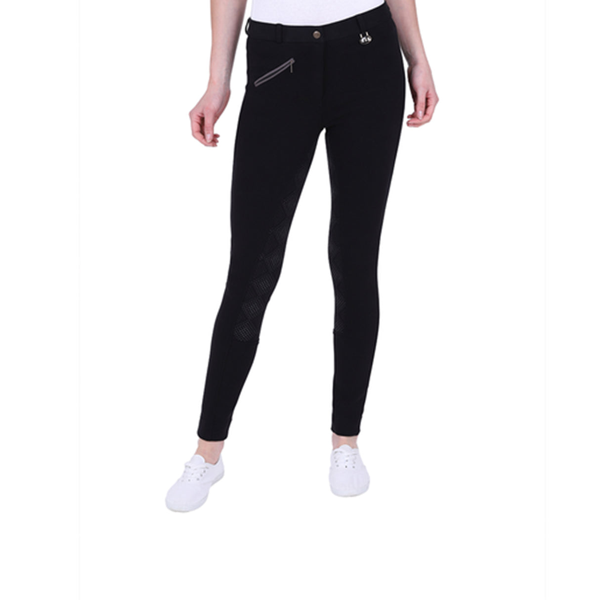 GS Equestrian Carol Jodhpurs à fond intégral en silicone bicolore pour enfants