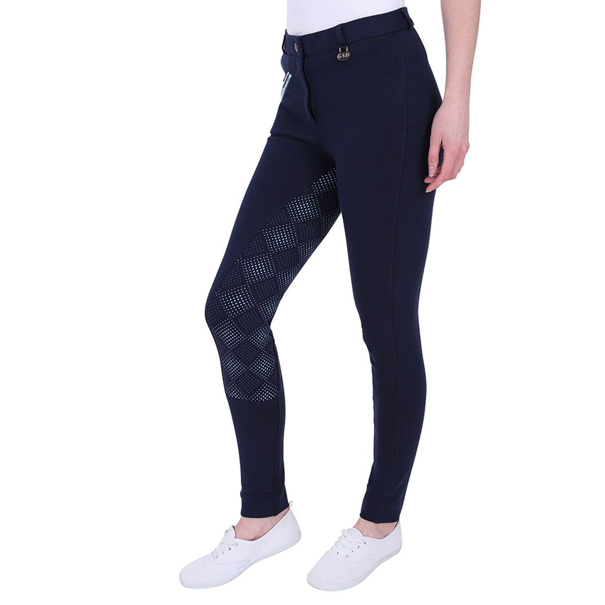 GS Equestrian Carol Jodhpurs à fond intégral en silicone bicolore pour enfants