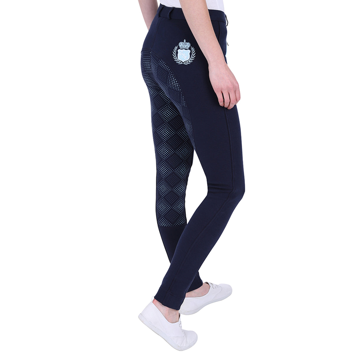 GS Equestrian Carol Jodhpurs à fond intégral en silicone bicolore pour enfants