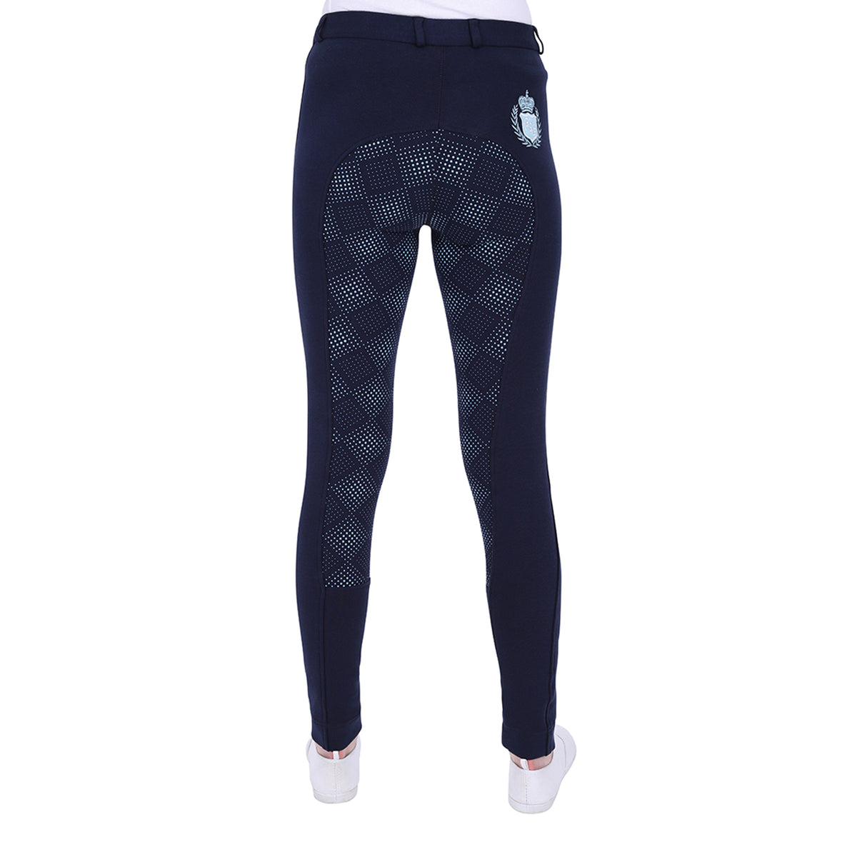 GS Equestrian Carol Jodhpurs à fond intégral en silicone bicolore pour enfants
