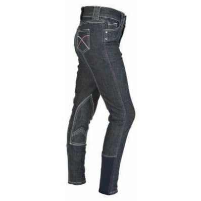 Pantalon d'équitation HyPERFORMANCE Denim Lola pour adolescents