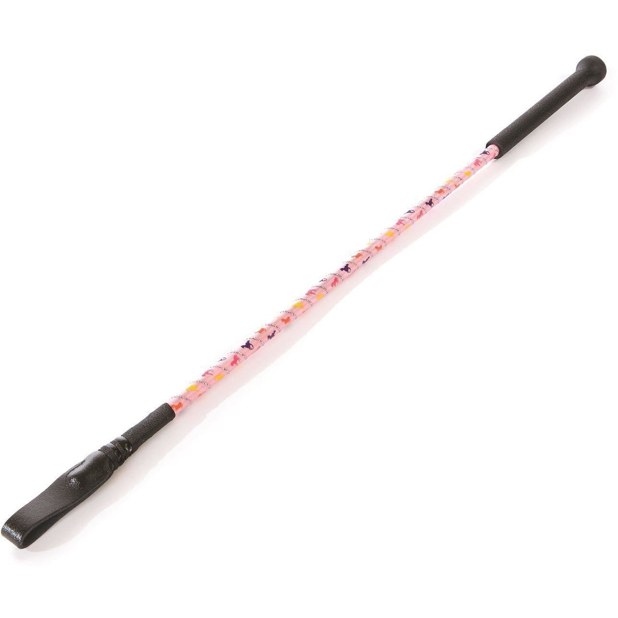 Cravache d'équitation argentée HySCHOOL 26"