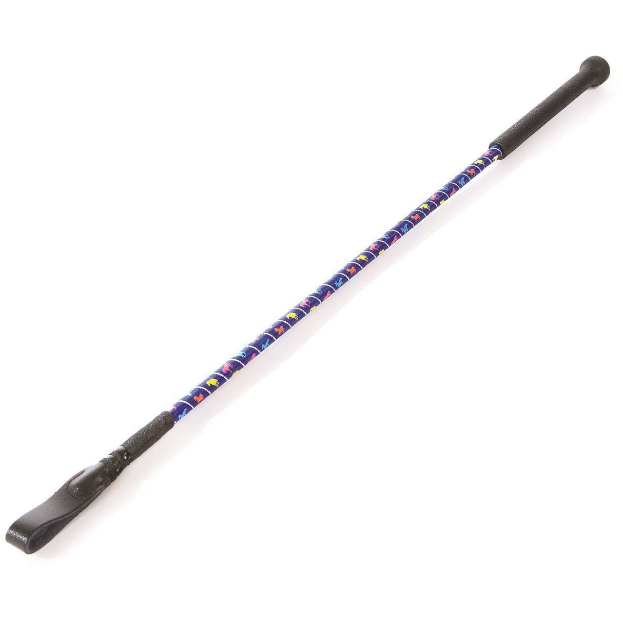 Cravache d'équitation argentée HySCHOOL 26"