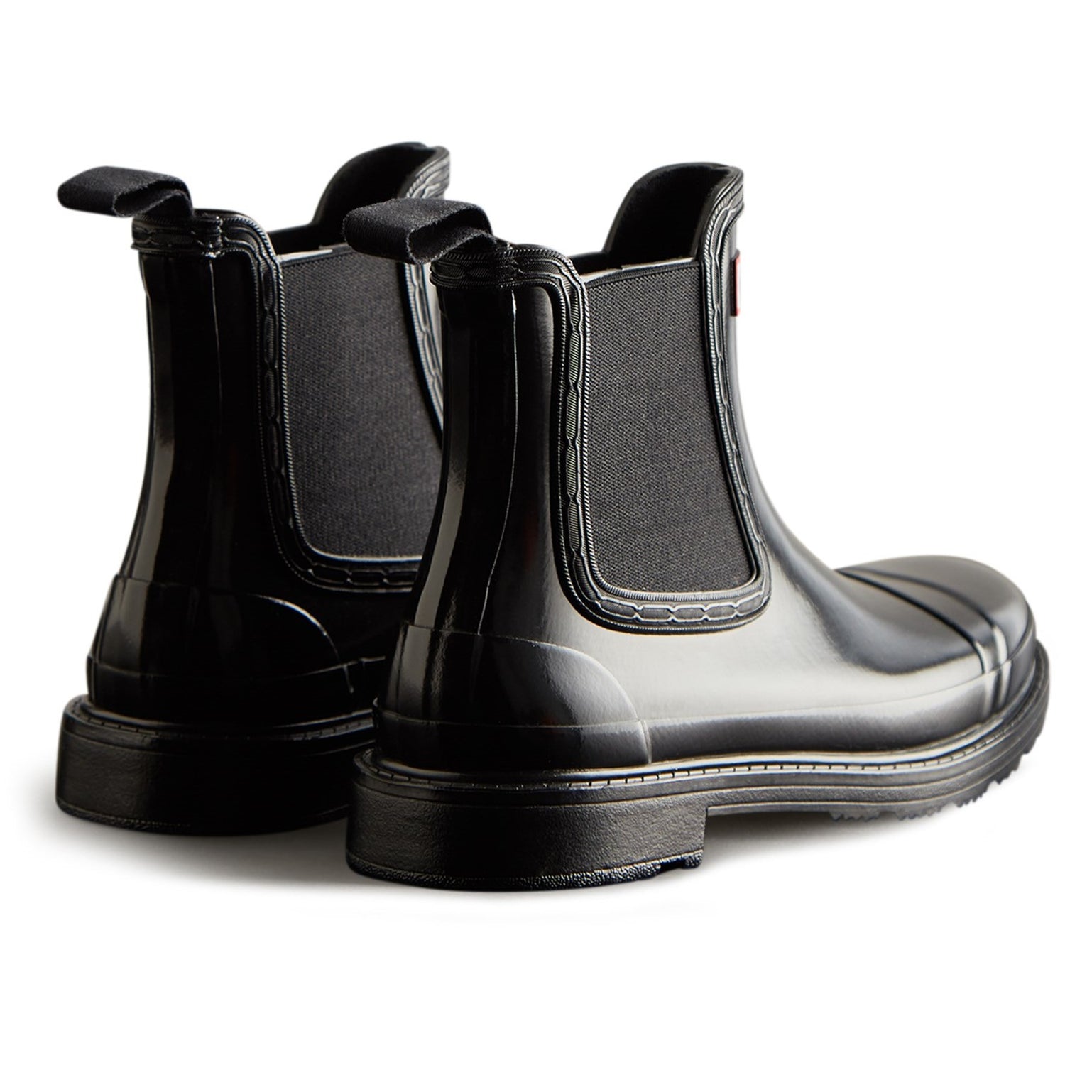 Hunter Women Commando Gloss Chelsea Boots
