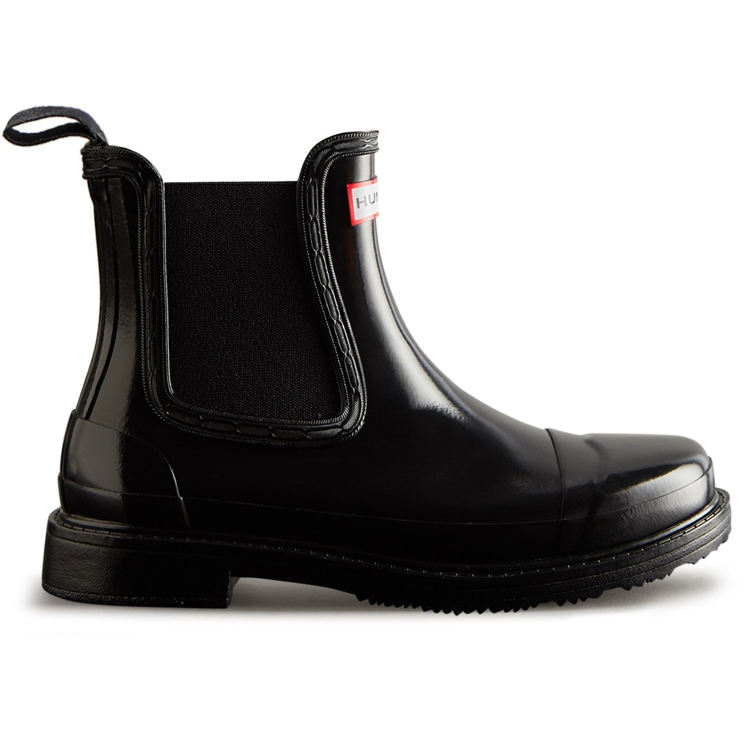 Hunter Women Commando Gloss Chelsea Boots