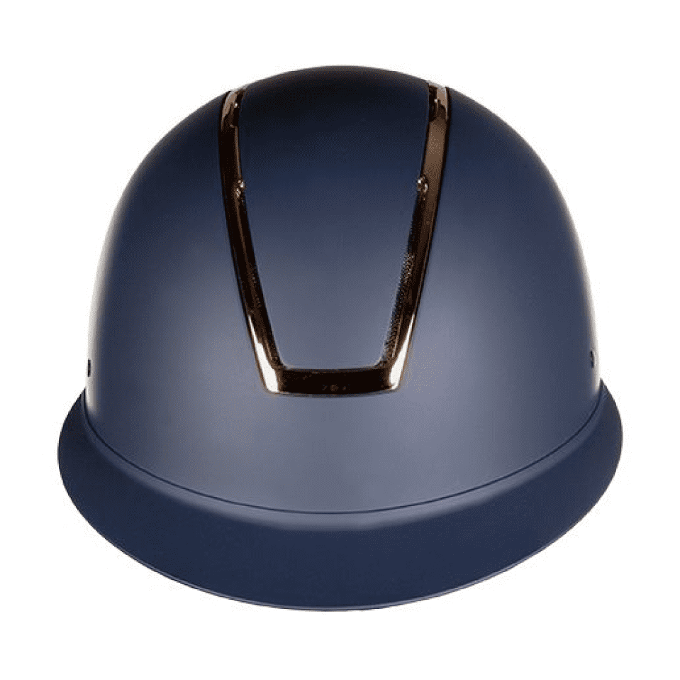 HKM Lady Shield Riding Helmet #colour_deep-blue-rose-gold