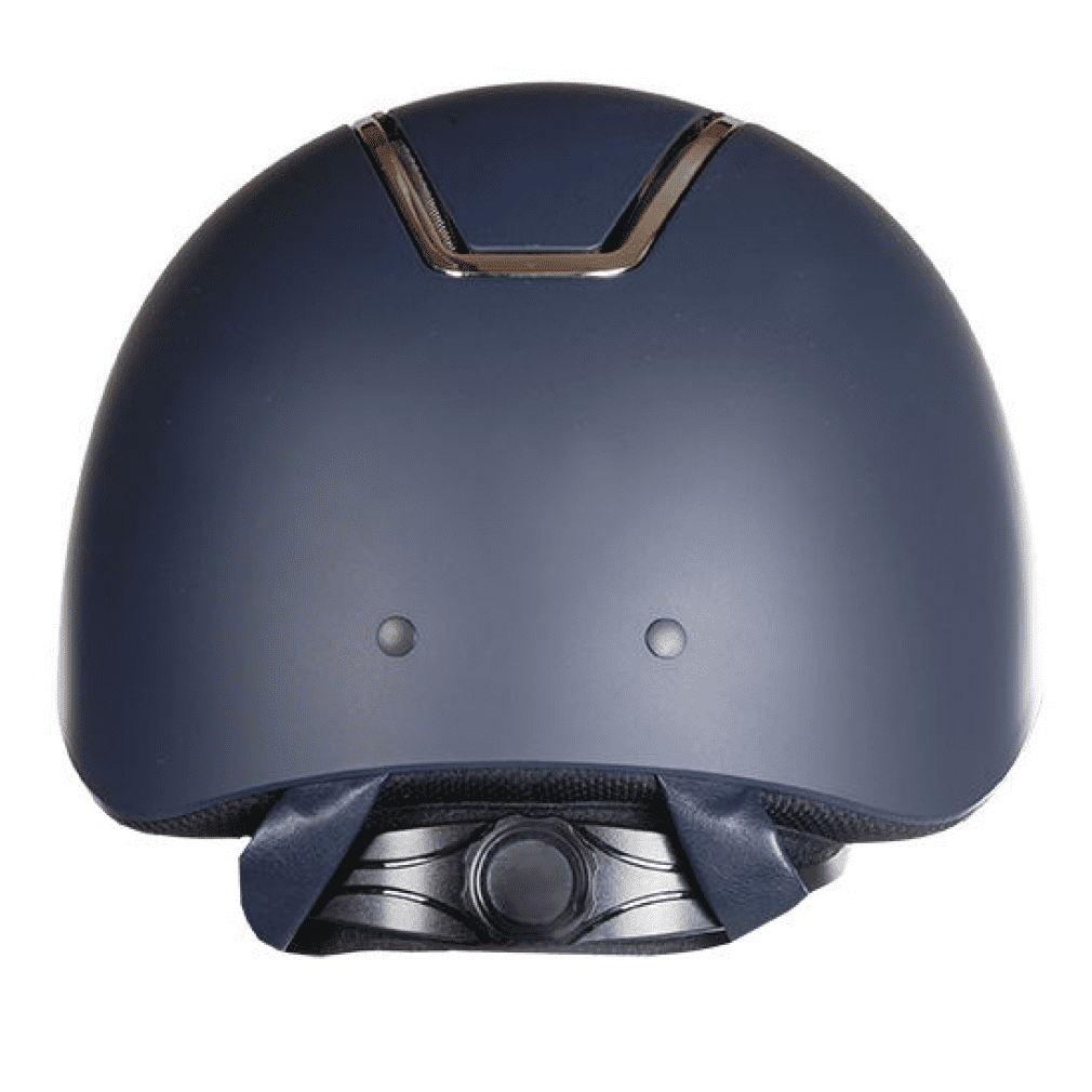 HKM Lady Shield Riding Helmet #colour_deep-blue-rose-gold