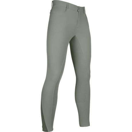 HKM Sportive Silicone Full Seat Men's Riding Breeches #colour_olive-green