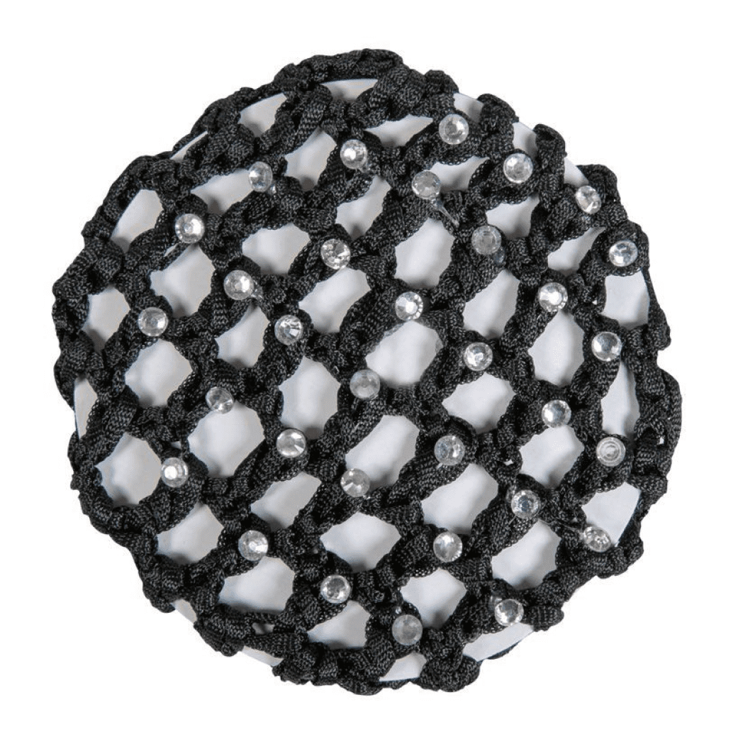 HKM Hair Net With Glitter Stones #colour_black