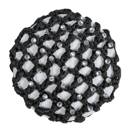 HKM Hair Net With Glitter Stones #colour_black