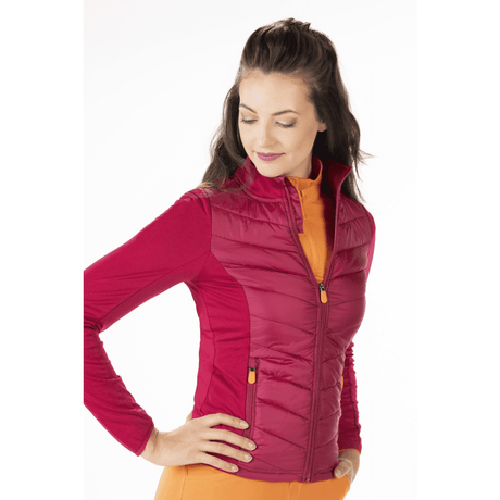 HKM Prag Style Jersey/Nylon Jacket #colour_cranberry