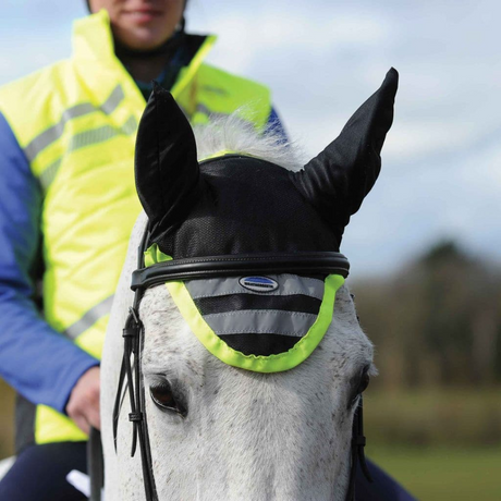 Weatherbeeta Reflective Ear Bonnet #colour_yellow