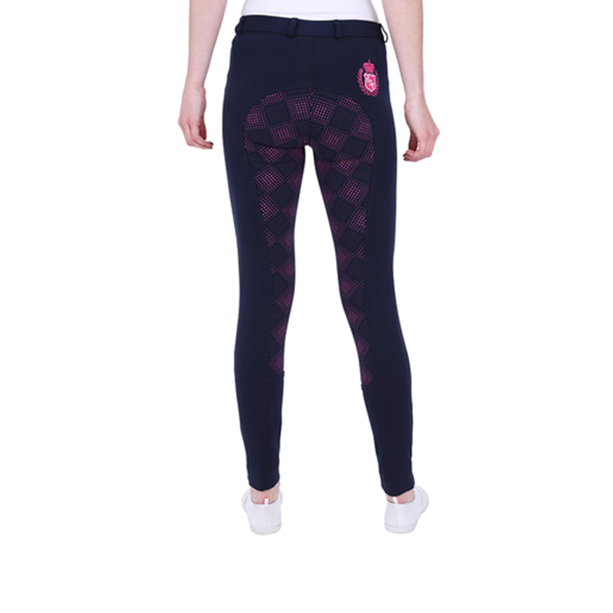 GS Equestrian Carol Jodhpurs à fond intégral en silicone bicolore pour enfants