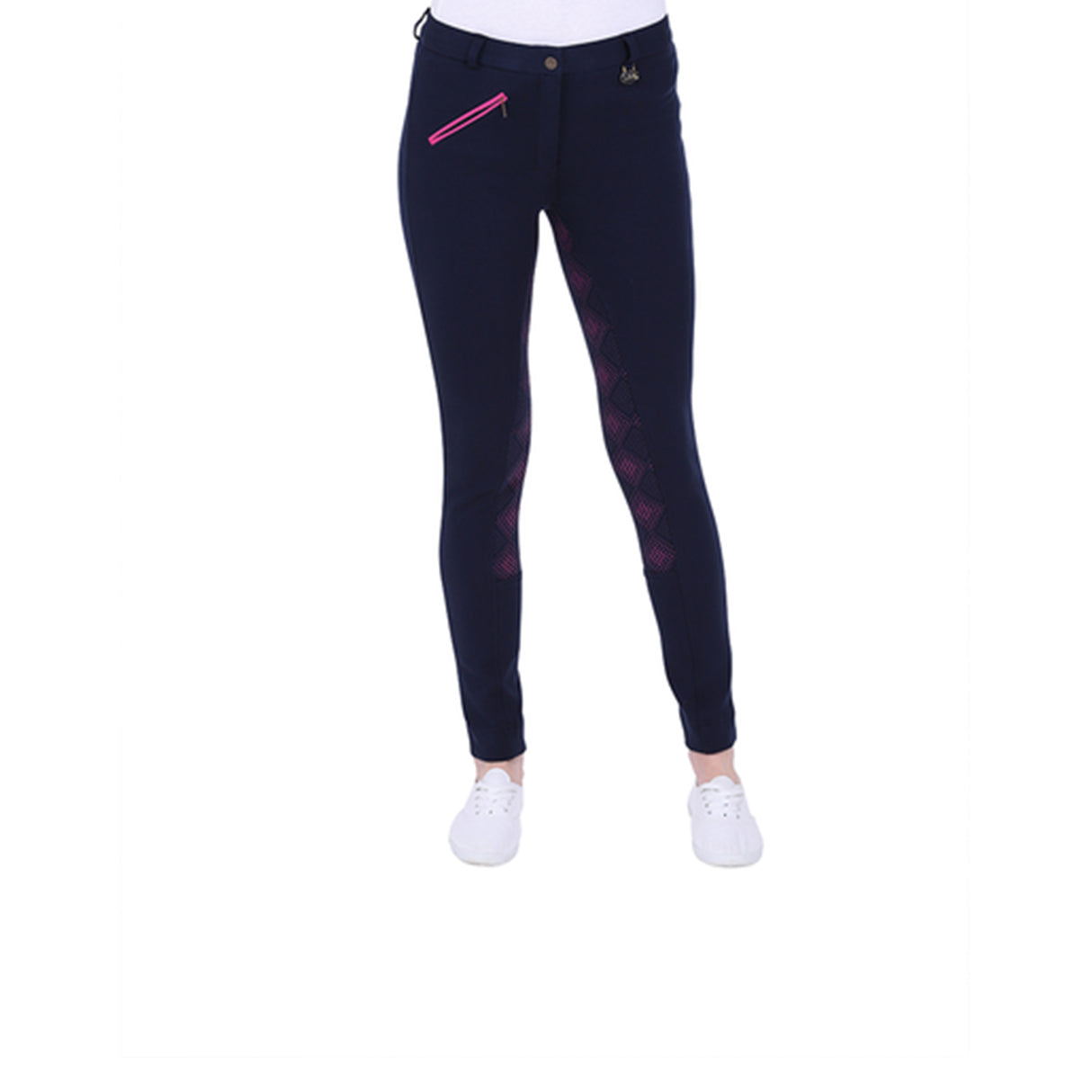 GS Equestrian Carol Jodhpurs à fond intégral en silicone bicolore pour enfants