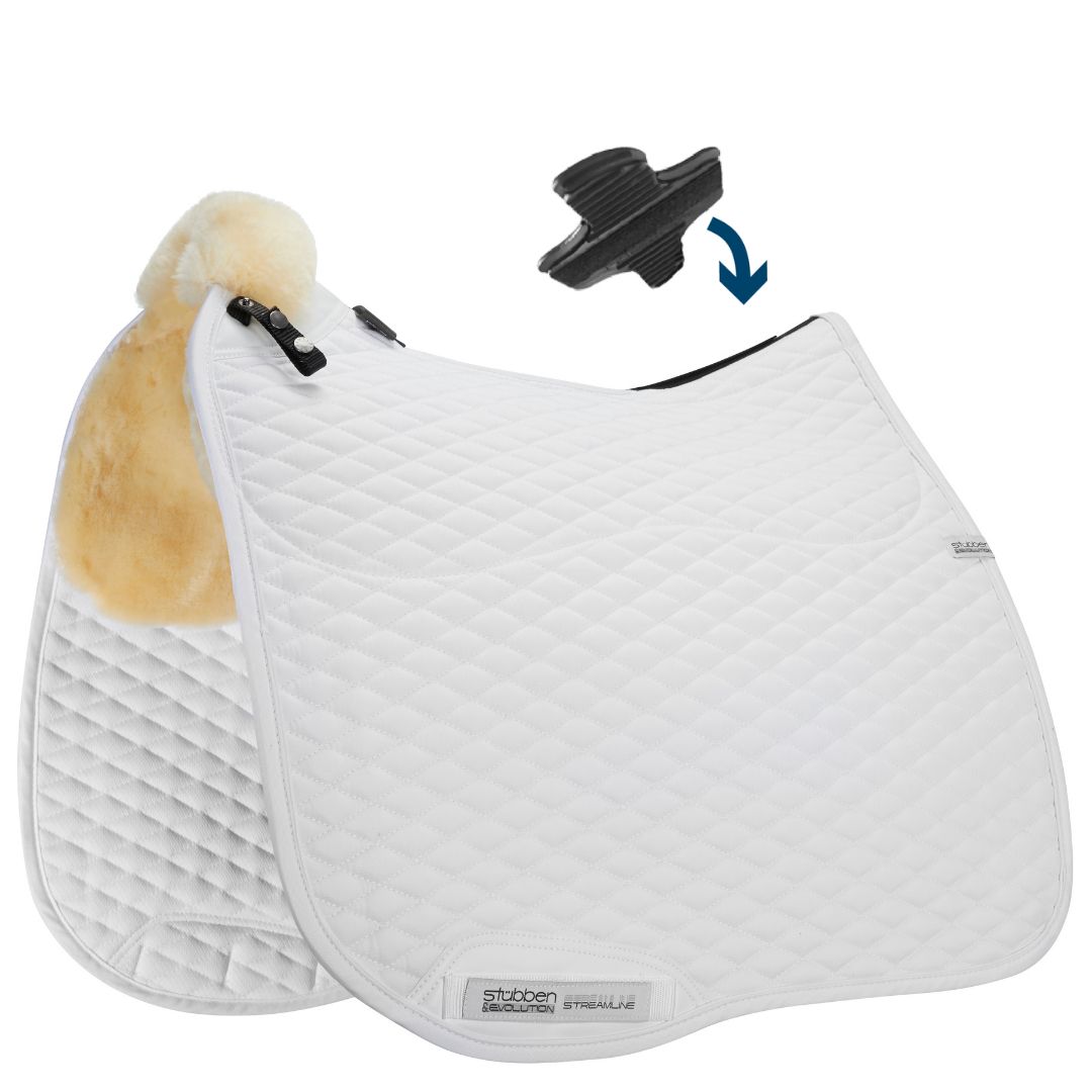 Stubben Streamline Lambswool Dressage Pad #colour_white