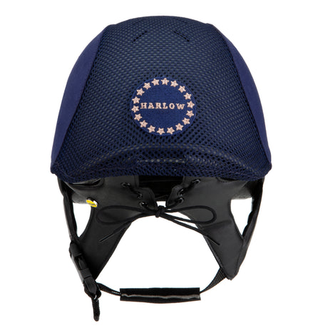 Charles Owen Harlow MS1 Pro Jockey Skull #colour_navy/rose-gold