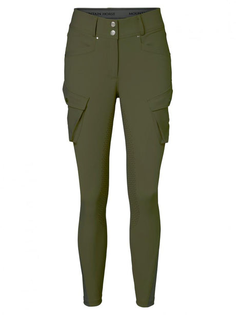 Mountain Horse Estelle Cargo Full Seat Breeches #colour_green