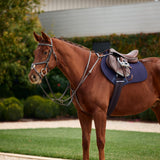 Dublin 3-Point Leather Breastplate with Running Martingale
