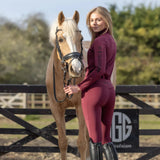 EQUIDRY Children's Water Repellent Base Layer #colour_plum-black