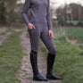 EQUIDRY Children's Water Repellent Leggings #colour_grey-pink