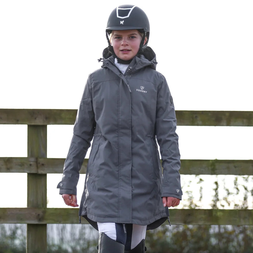 EQUIDRY Girl's Bronte Riding Coat #colour_grey