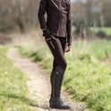 EQUIDRY Children's Water Repellent Leggings #colour_brown-white