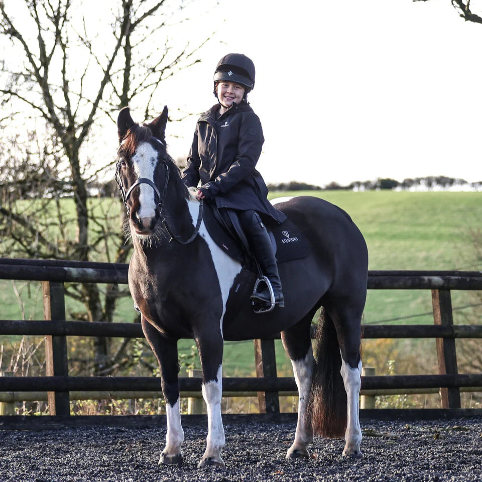 EQUIDRY Girl's Bronte Riding Coat #colour_black