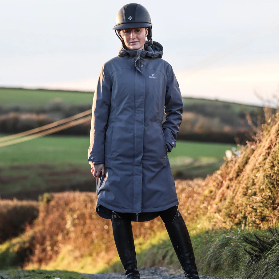 EQUIDRY Girl's Bronte Riding Coat #colour_grey
