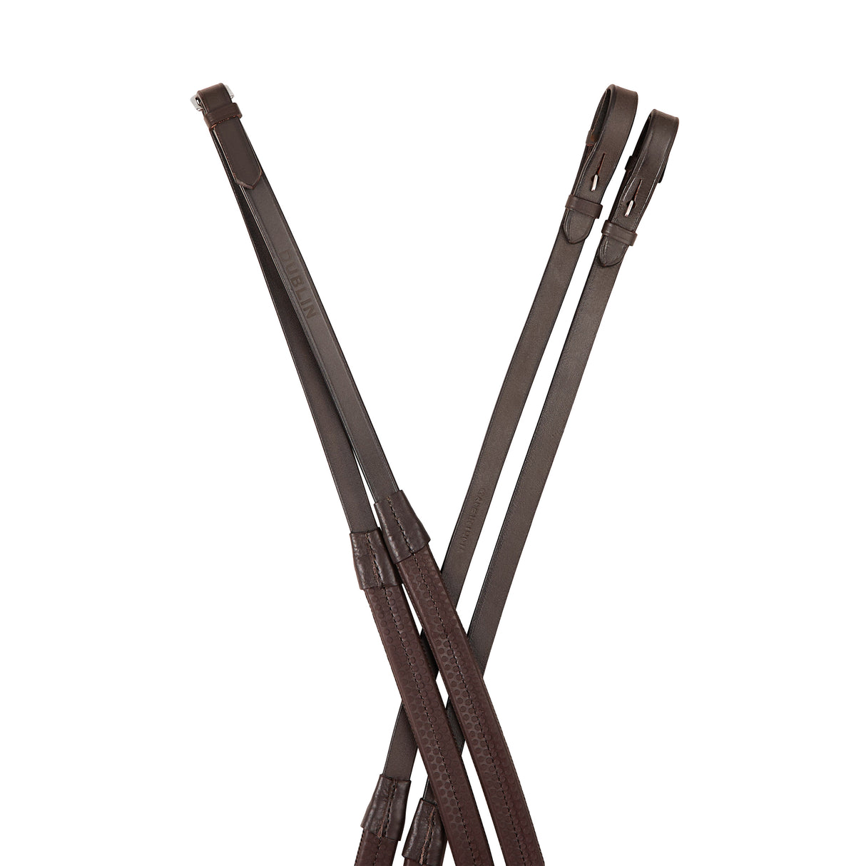 Dublin Rubber Grip Leather Reins for Horses