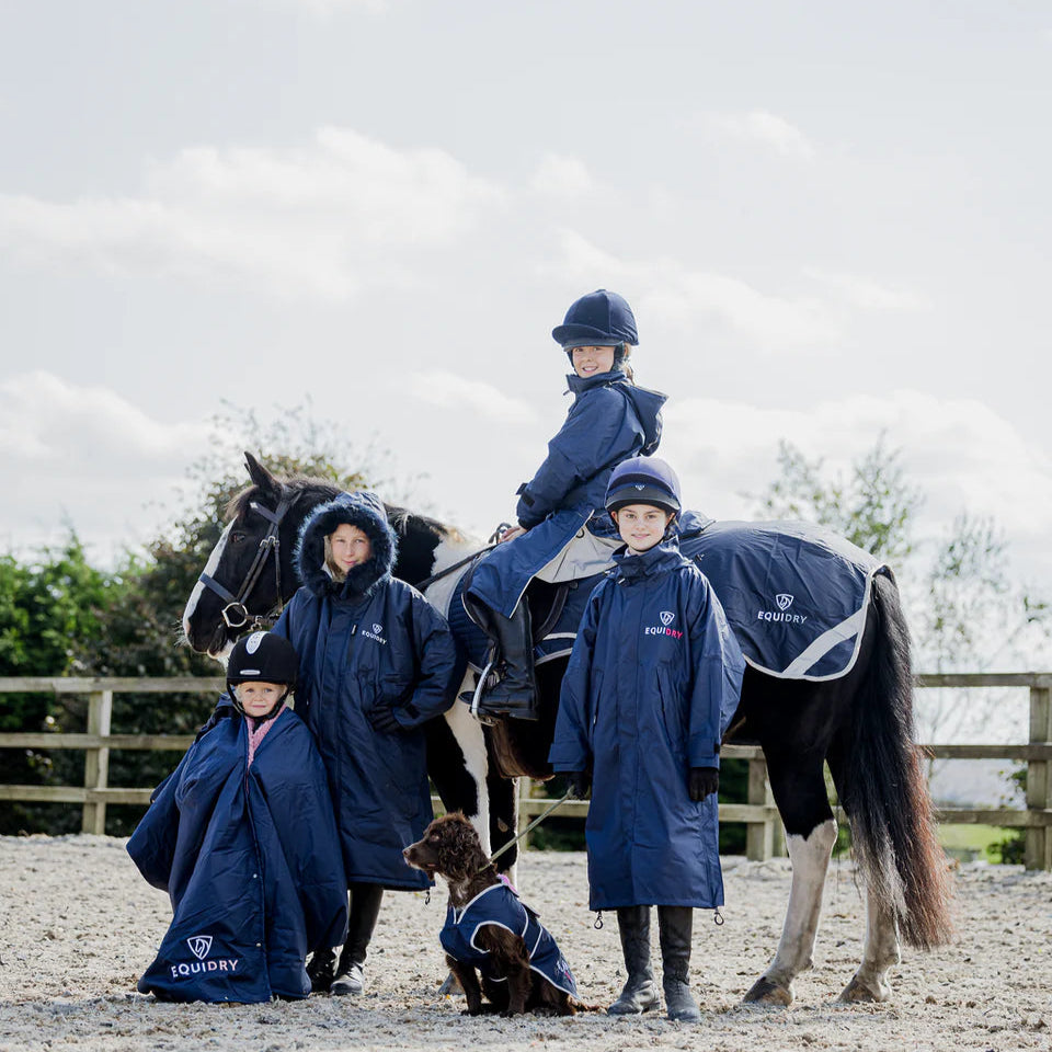 EQUIDRY Children's Mesh Lined Evolution #colour_navy-raspberry