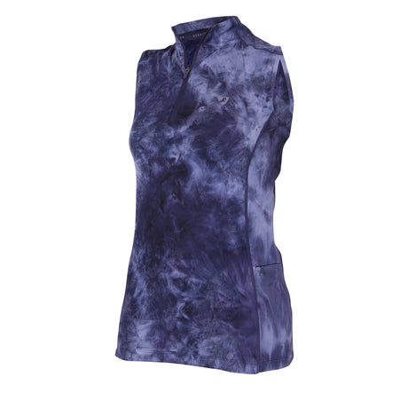 Shires Aubrion Ladies Revive Sleeveless Base Layer #colour_navy-tie-dye