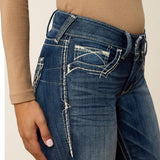 Ariat Women's R.E.A.L. Mid Rise Stretch Entwined Boot Cut Jean