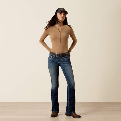 Ariat Women's R.E.A.L. Mid Rise Stretch Entwined Boot Cut Jean